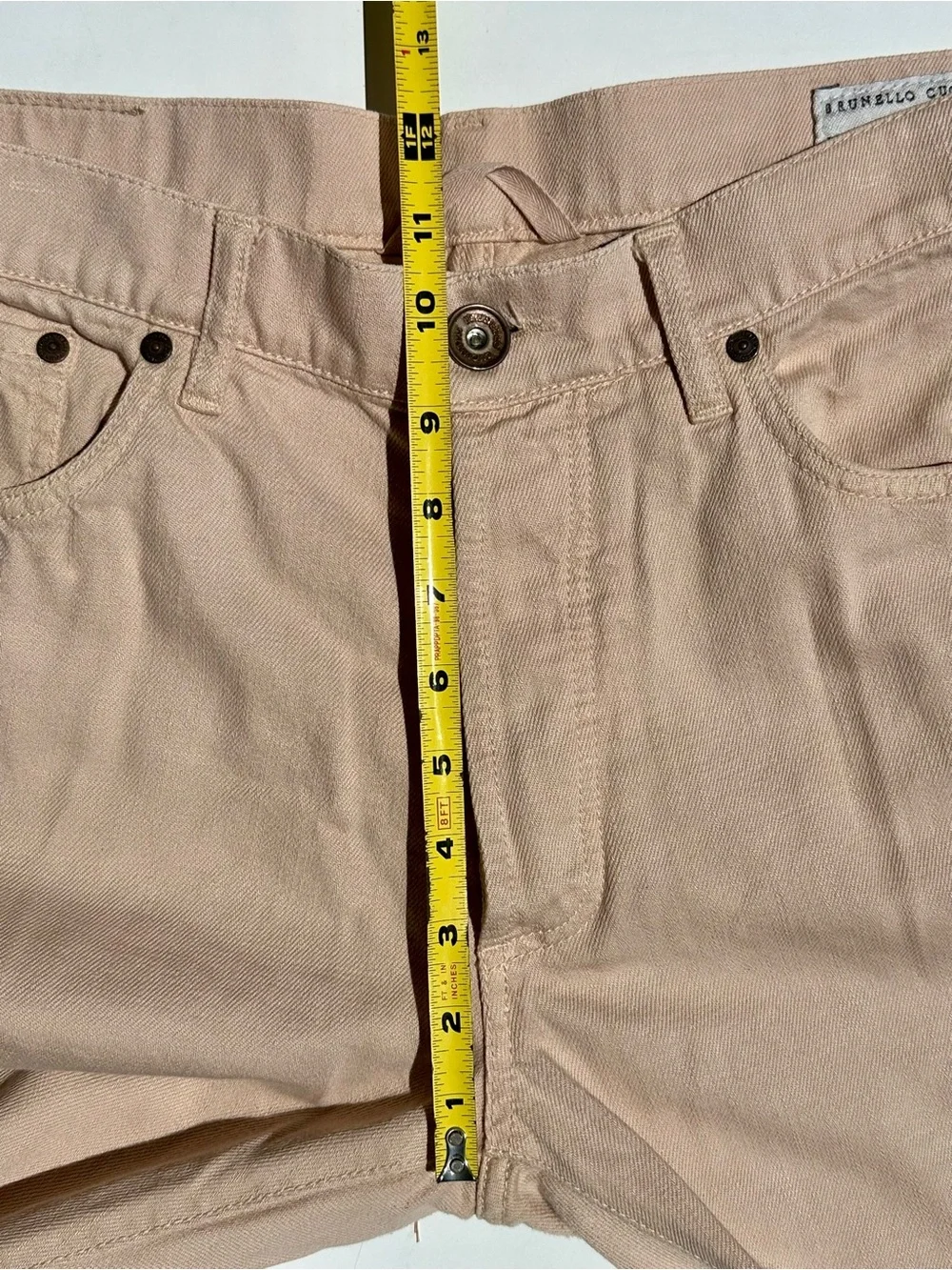 Brunello Cucinelli Sand-Pink Men’s Denim Trousers Jeans, 52, US L (35-36”)